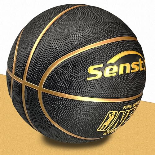 Senston 27.5‘’/29.5'' Basketball Outdoor Indoor Rubber Basketball Ball for Kids/Adult Official Size 5/7 Basket Ball with Pump3