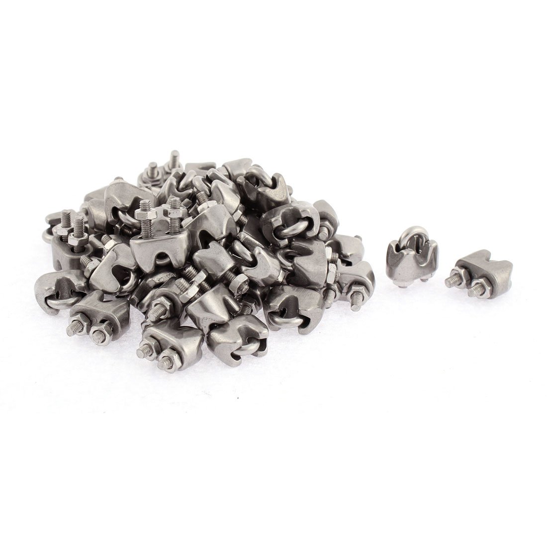 Aexit Morsetto per cavo a bullone U in acciaio inox M2, clip 50pz ID: 512638