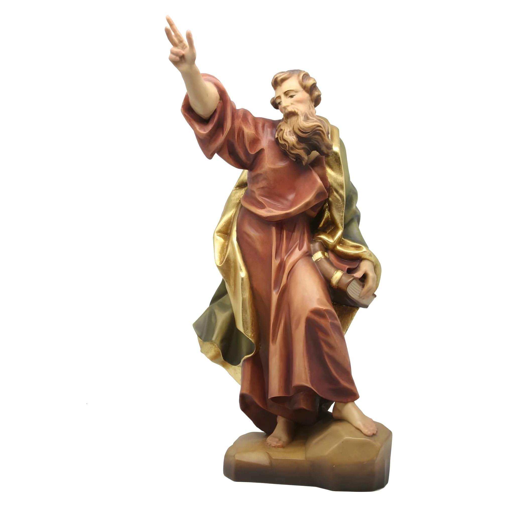 Wooden Saint Peter Statue by Dolfi