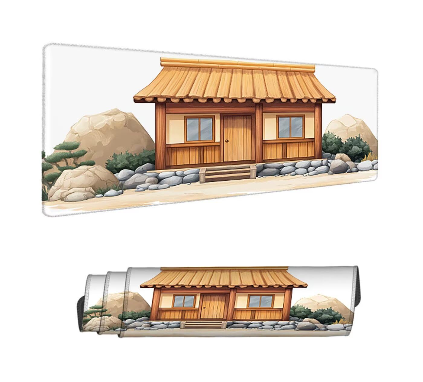 Tapis de Souris de Jeu Blanc Tapis Souris XXL 1500 x 800 mm sous Main Bureau Cousus Imperméable Antidérapant, Maison Mouse Pad pour Travail, Jeux, Bureau, Maison Decor, Plus Rapide, Cadeaux H-7904