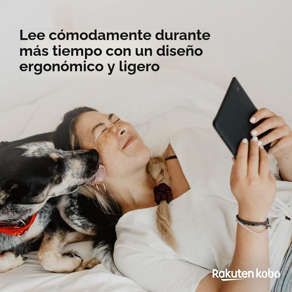 Kobo Libra H2O Ereader, pantalla 7.0" 300 PPI E Ink Carta, botones laterales, blanco