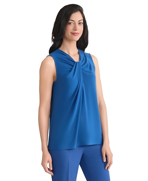 Sleeveless Knot Neck Knit Top by Kasper - Used condition - Image 2