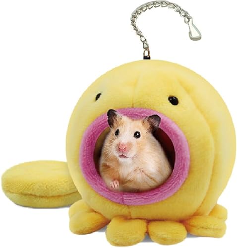 Miniatura 3 de Petall Cama de hámster cálida casa linda jaula colgante de forro polar para ratones pequeños roedores, ratas, hámster Dwraf, jerbo, planeador de