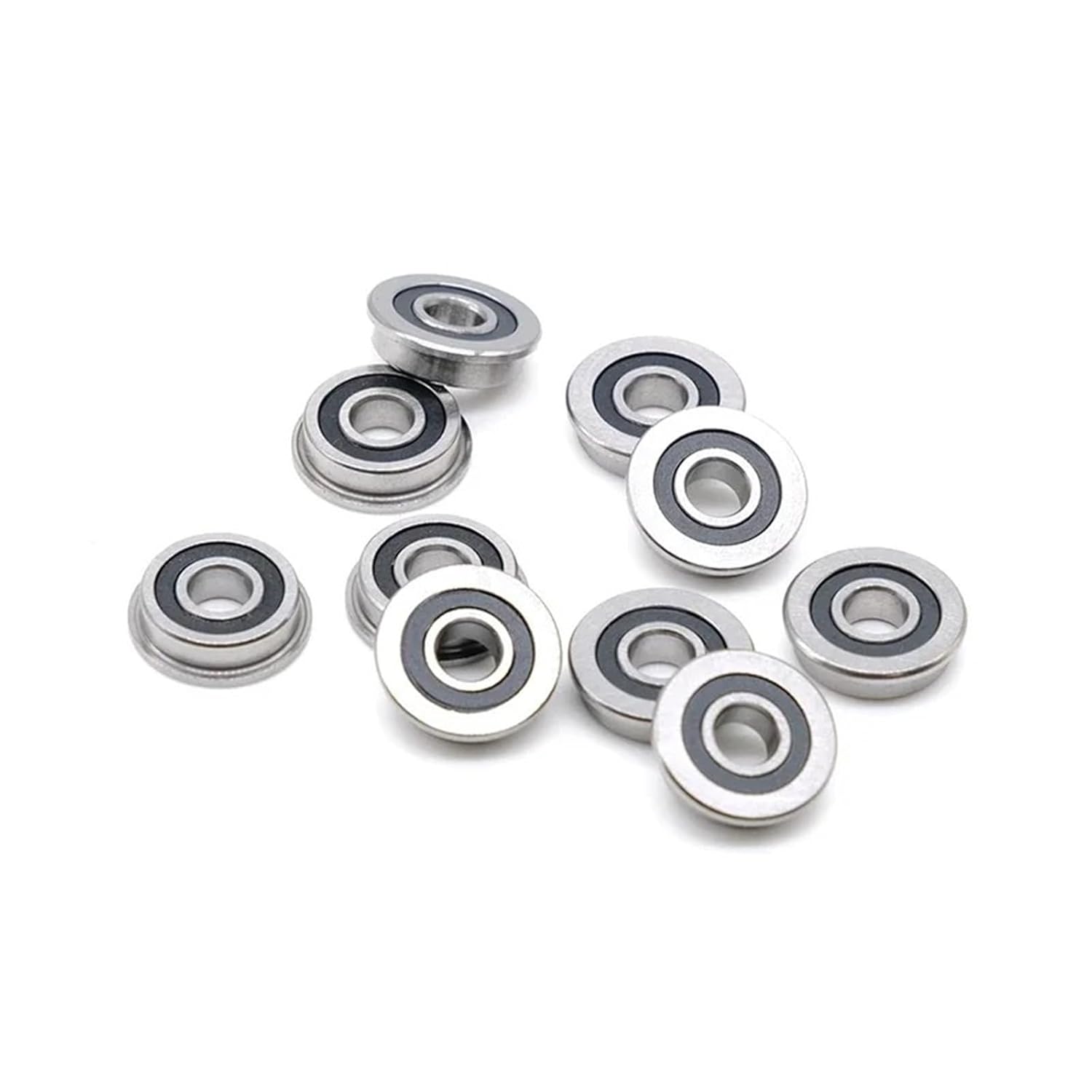 F695-2RS 5 * 13 * 4 Mm Flanged Miniature Ball Bearings 10Pcs