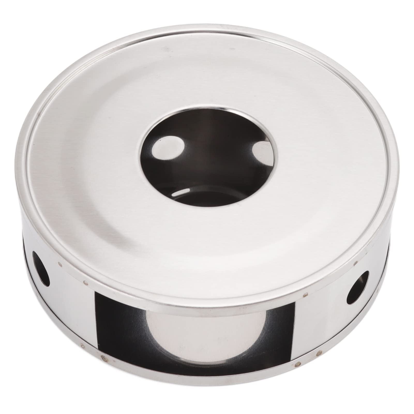 Teapot Warmer, Tea Pot Warmer Stainless Steel Ventilation Hole Design Tea Holder with Hollow Design for Stainless Steel, Ceramics, Cast Iron (Transverse Hole) (Circular Hole)