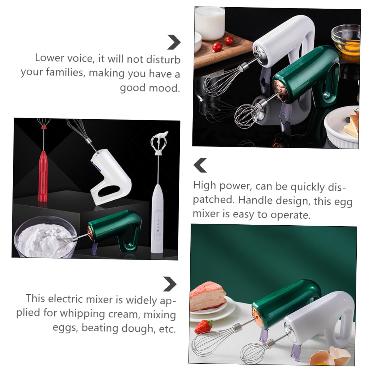 STOBAZA 1Pc Handheld Mixer Multi Functional Cream Whisk for Efficient Mixing Whipping Blending Eggs Dough and Cream for Bakers Chefs