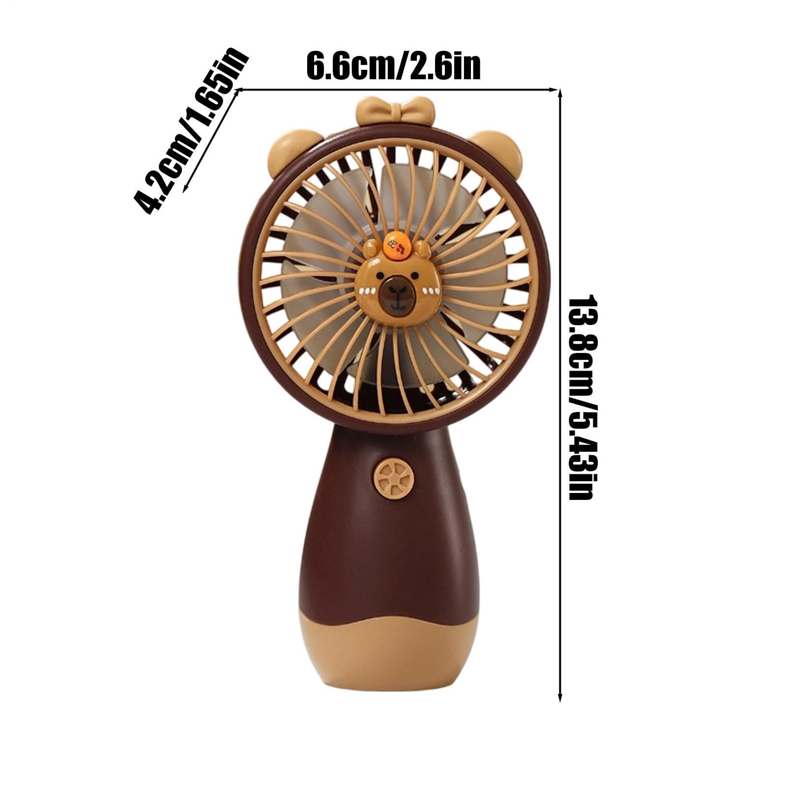 Capybara, ventilatore personale a mano, portatile, portatile, ricaricabile, USB, per esterni, per campeggio, estate, spiaggia, festival, sport, ufficio, escursionismo, ,