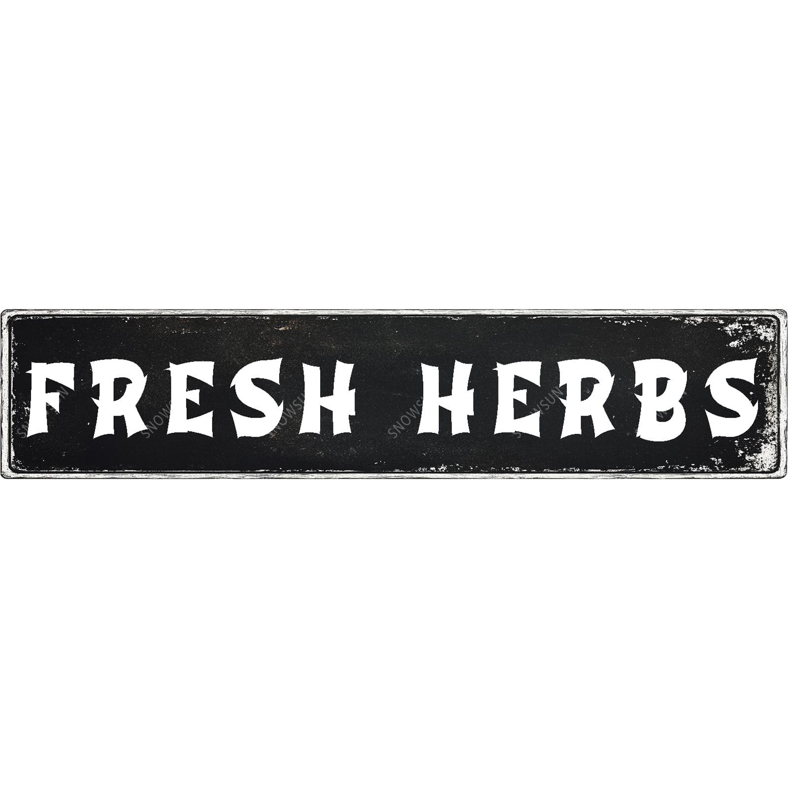 Fresh Herbs Tin Sign Funny Vintage Street Sign Wall Decor for Home Farmhouse Bar Cafe Fence Yard Decor 4x16 Inch