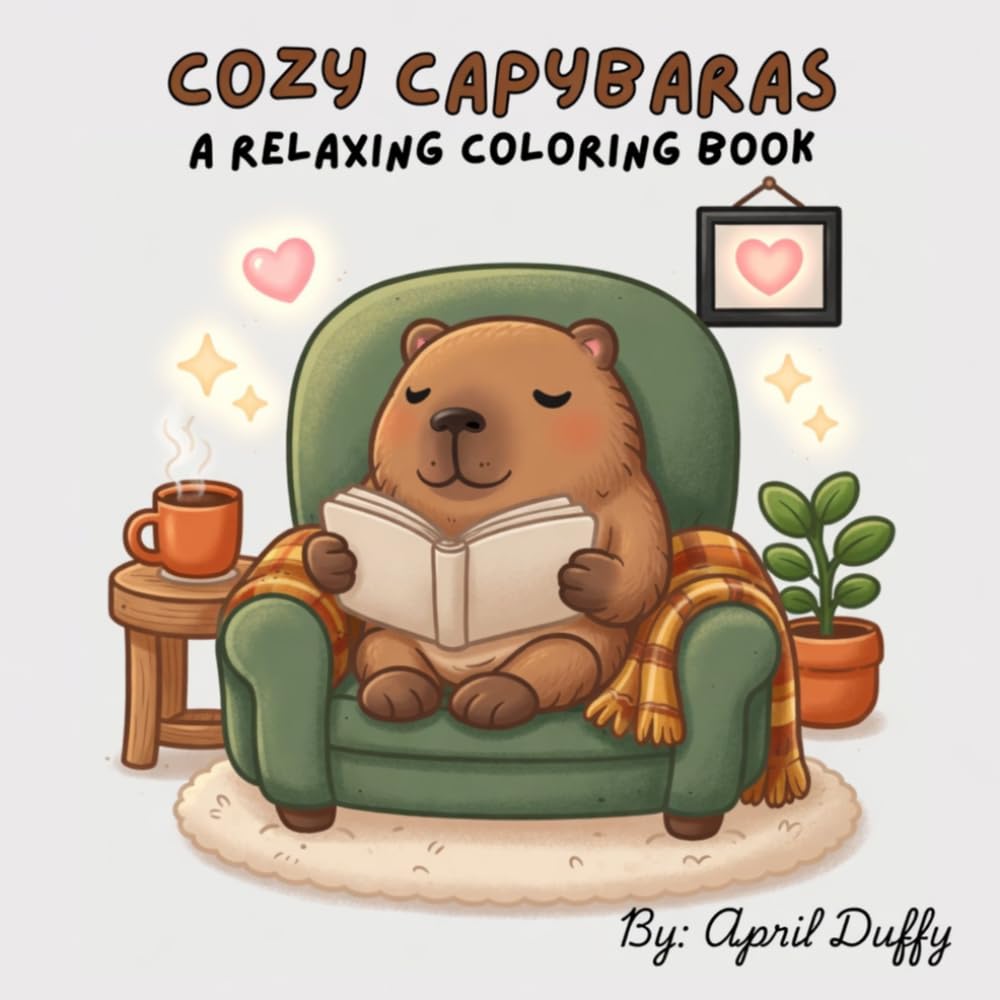 Cozy Capybaras: A Relaxing Coloring Book