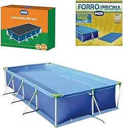 Kit Piscina Premium 5000 Litros Estruturada + Capa + Forro - Mor