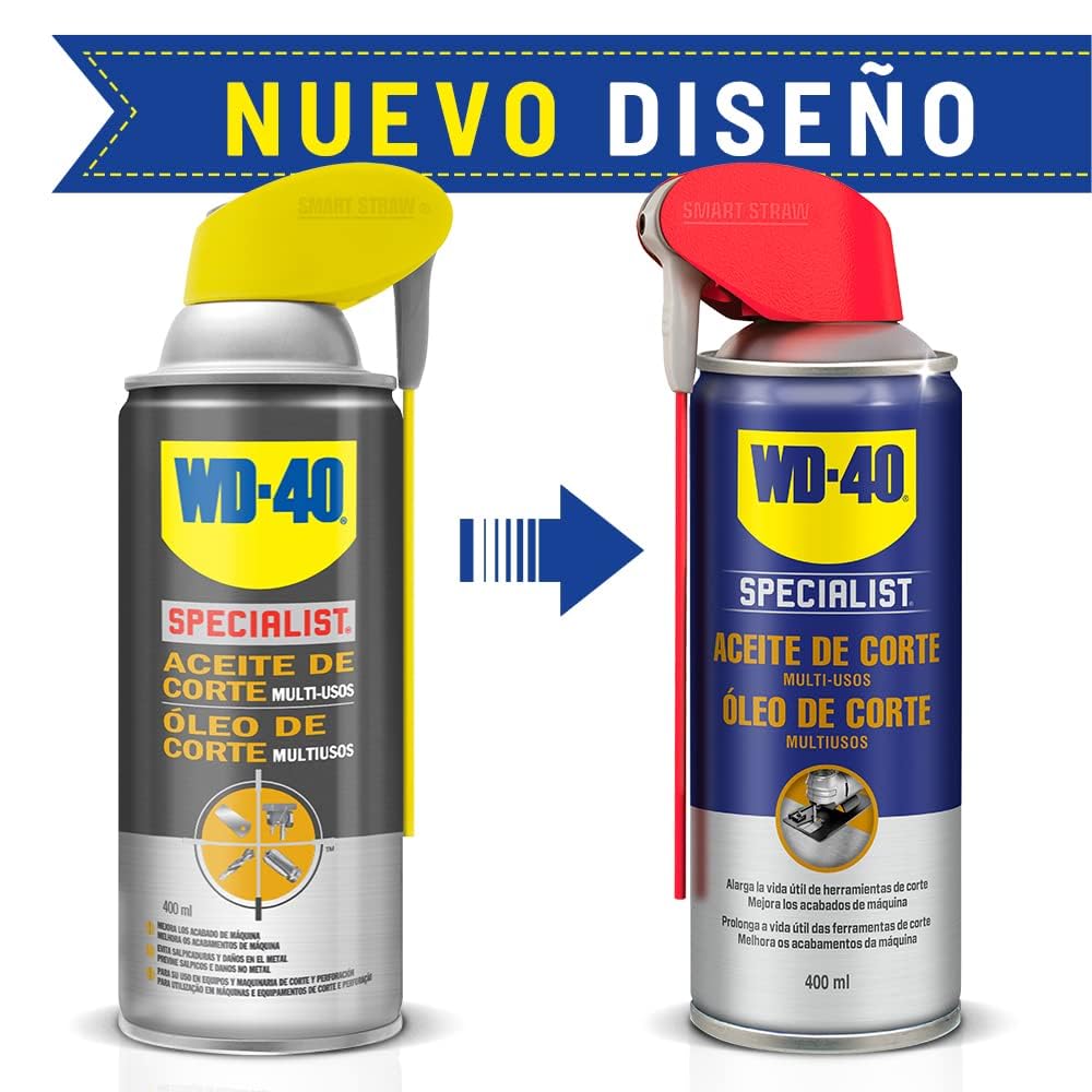 WD-40 Specialist - Caja de 6 botes de aceite de corte Aceite 400ml, maximiza la vida de los equipos de corte y perforación, taladros de columna y sierras
