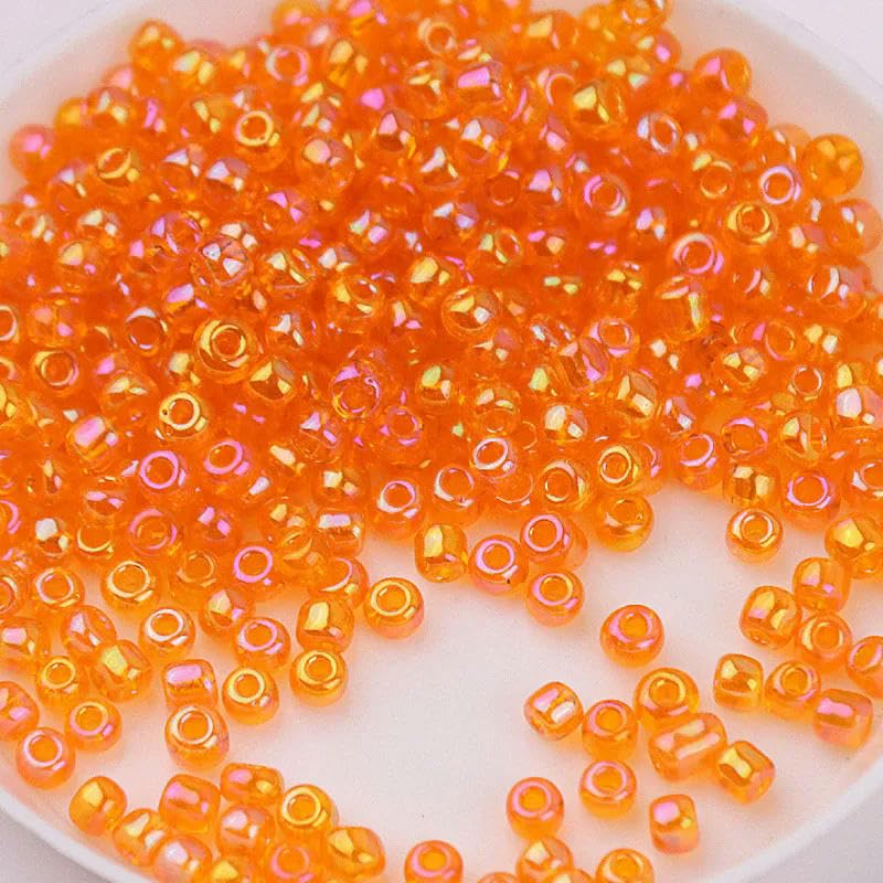 Szklane koraliki z nasionami małe koraliki 1,5-4 mm szklane koraliki ryżowe magiczny kolor przezroczyste imitacja kolorów rozproszone koraliki DIY koraliki akcesoria z frędzlami
