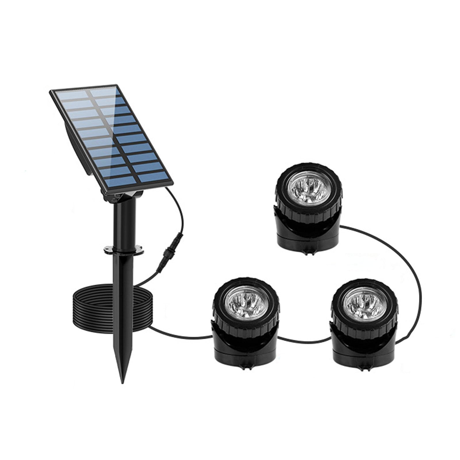 Luci da piscina a energia solare che cambiano impermeabili per stagni fontane e decorazioni esterne trasduttore di luce intelligente luci