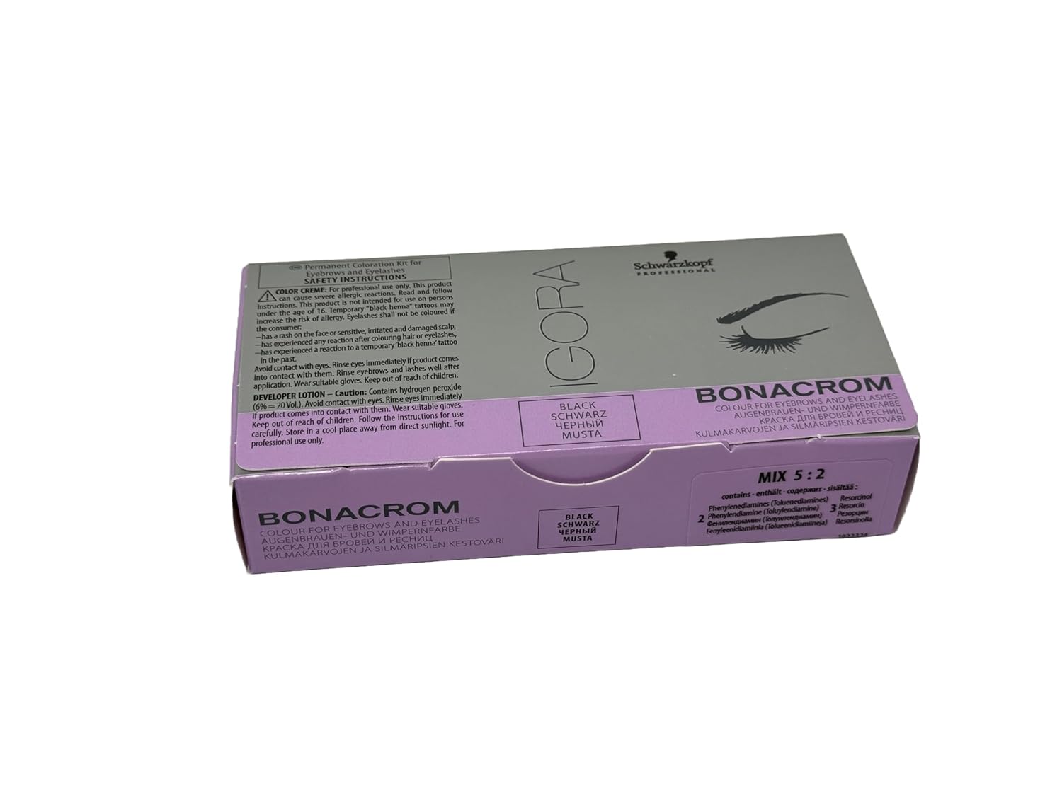 Schwarzkopf Professional Igora Bonacrom Eyebrow & Eyelash Color (Brown) – 1 box Schwarzkopf Professional Igora Bonacrom Eyebrow & Eyelash Color (Brown) – 1 box