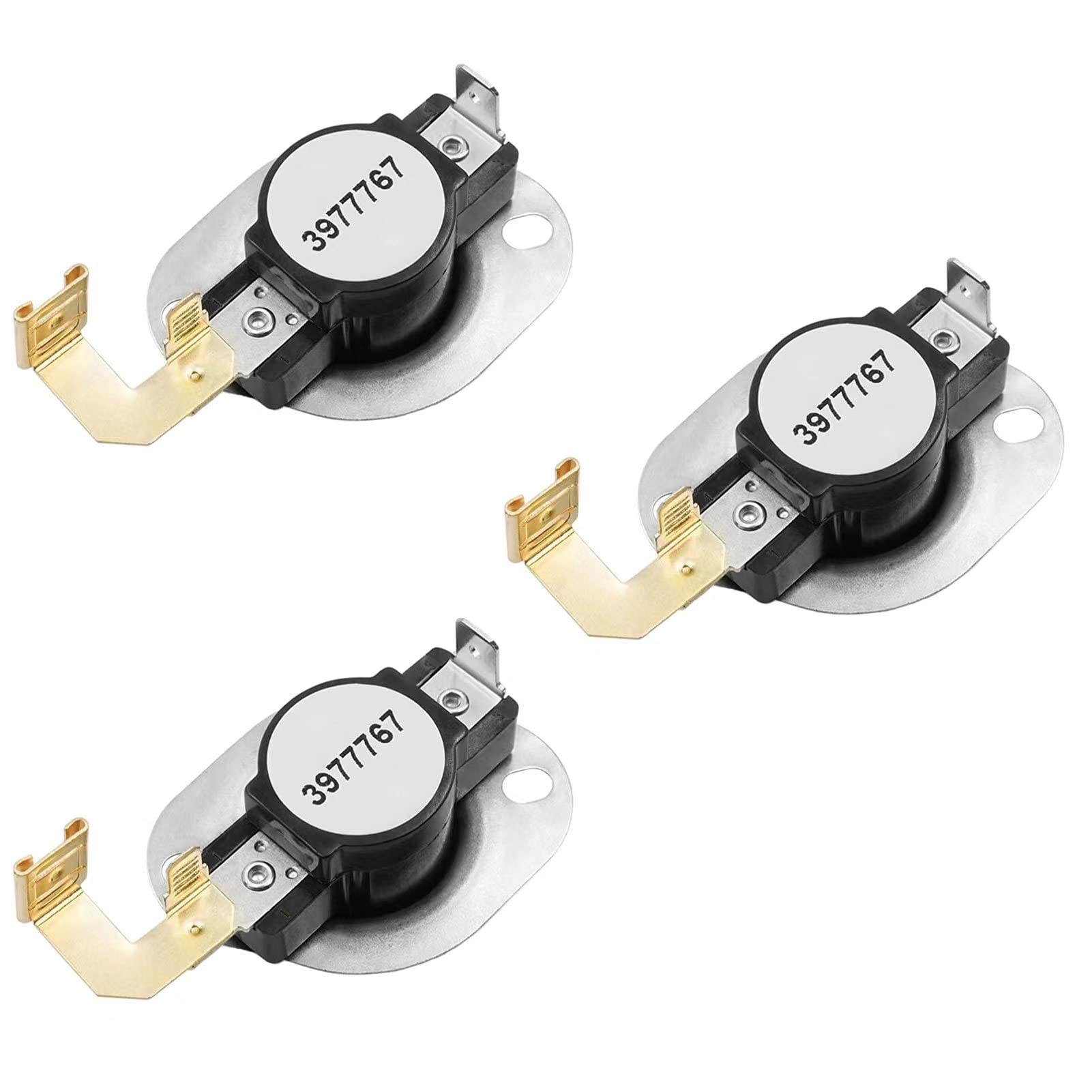 3977767 Dryer Thermostat 3 Pack - Compatible with Whirlpool & Kenmore Dryer - Replaces 3399693, WP3977767, WP3977767VP