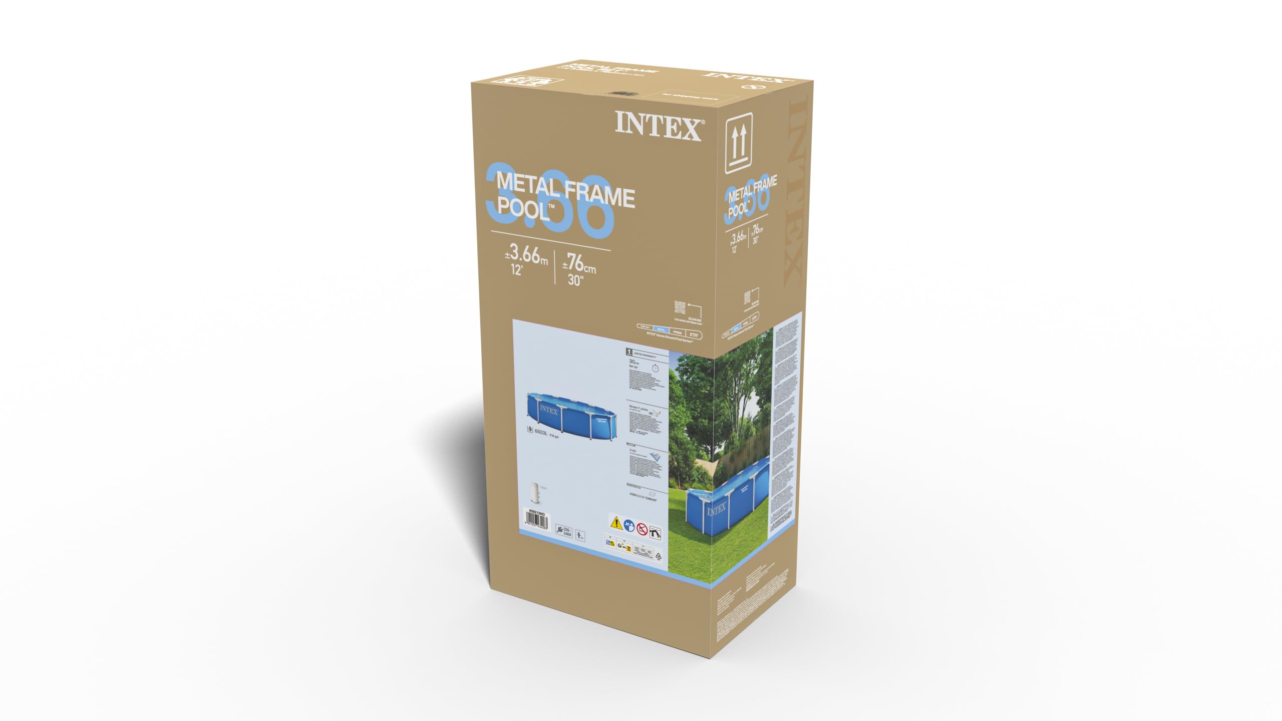 Intex 28212ND 3.66m x 76cm Metal Frame Pool Set (Includes Filter Pump)