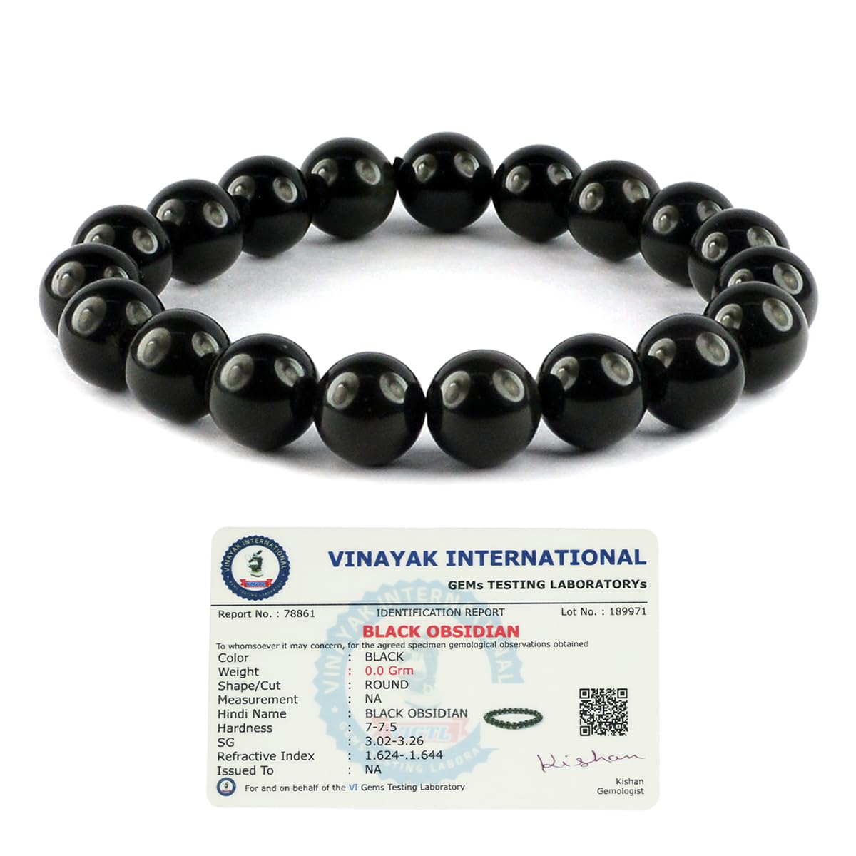 Reiki Crystal Products Natural Certified Black Obsidian Bracelet Round Beads 10 Mm Crystal Stone Bracelet For Reiki Healing And Crystal Healing Stones For Unisex Adult (Color : Black) (B07GR2CLQJ) Amazon Price History, Amazon Price Tracker