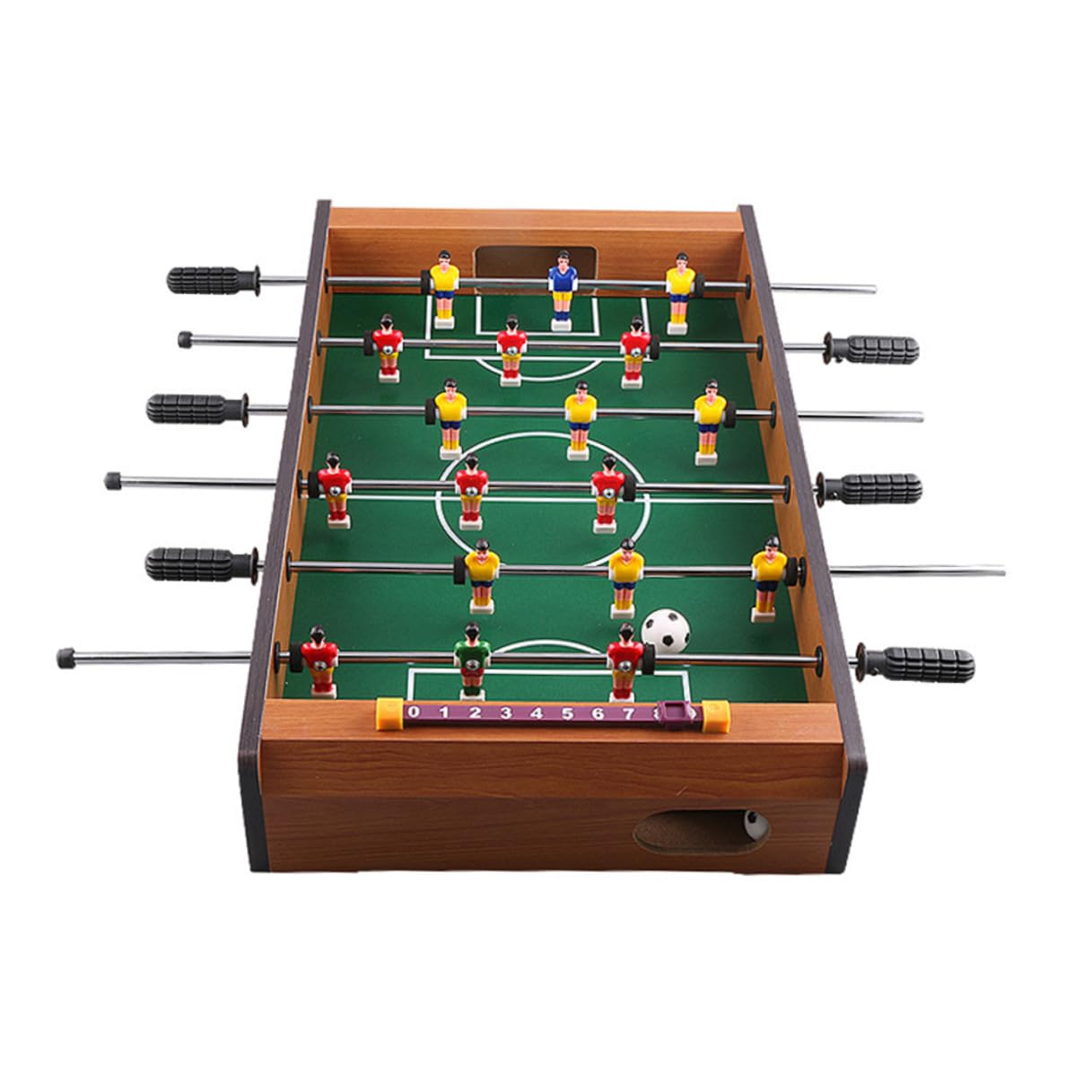 Calcio Balilla da Tavolo a Sei Stecche in Mdf, Gioco Portatile Punteggio, e Adulti in Serate di Gioco in Famiglia