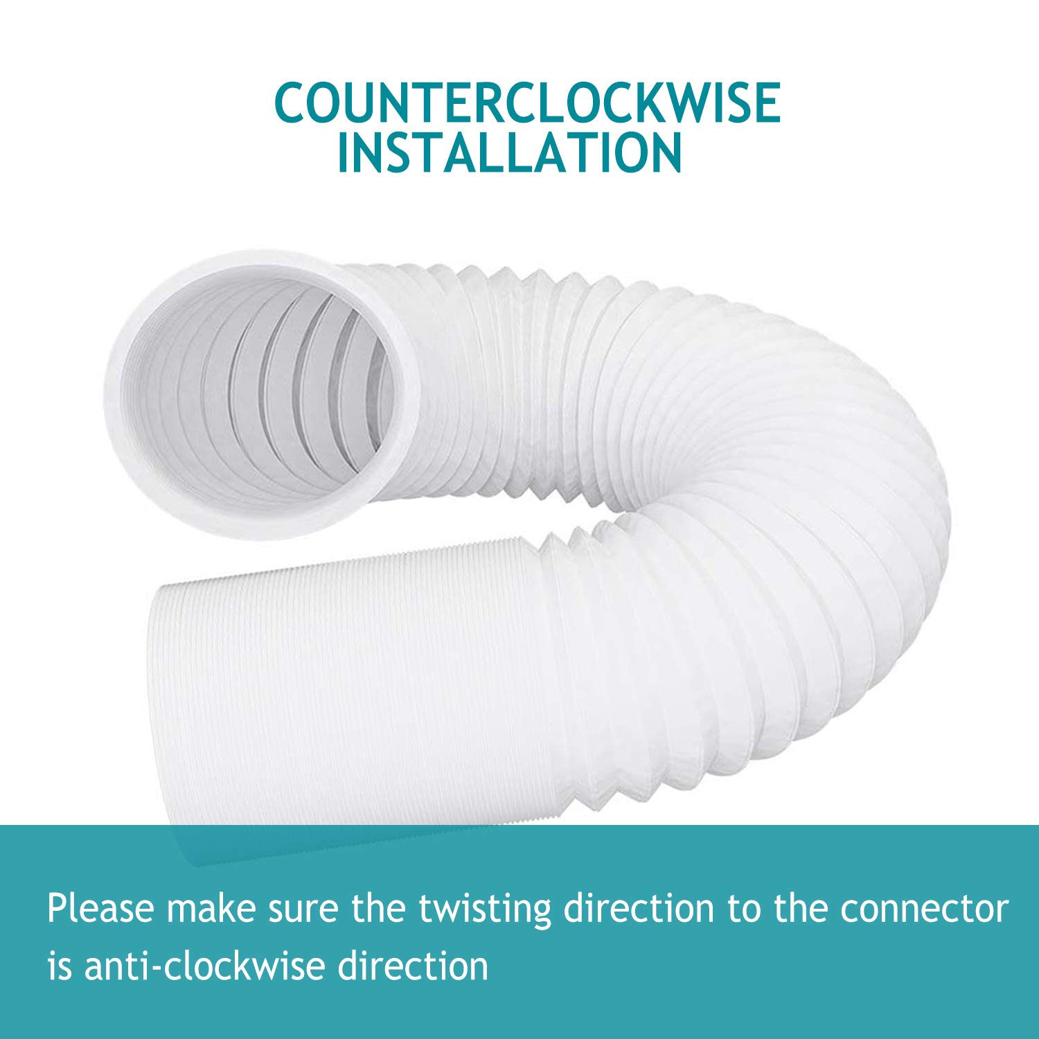 HG Power 6 Inch Air Conditioner Hose, 6.56ft Long Intake/Exhaust Hose