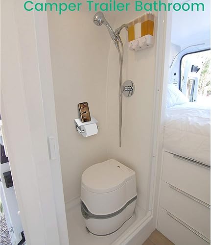 Miniatura 4 de Soporte de papel higiénico adhesivo con toallitas, estante de teléfono de níquel cepillado para baño, RV, adhesivo en pared o montaje en pared