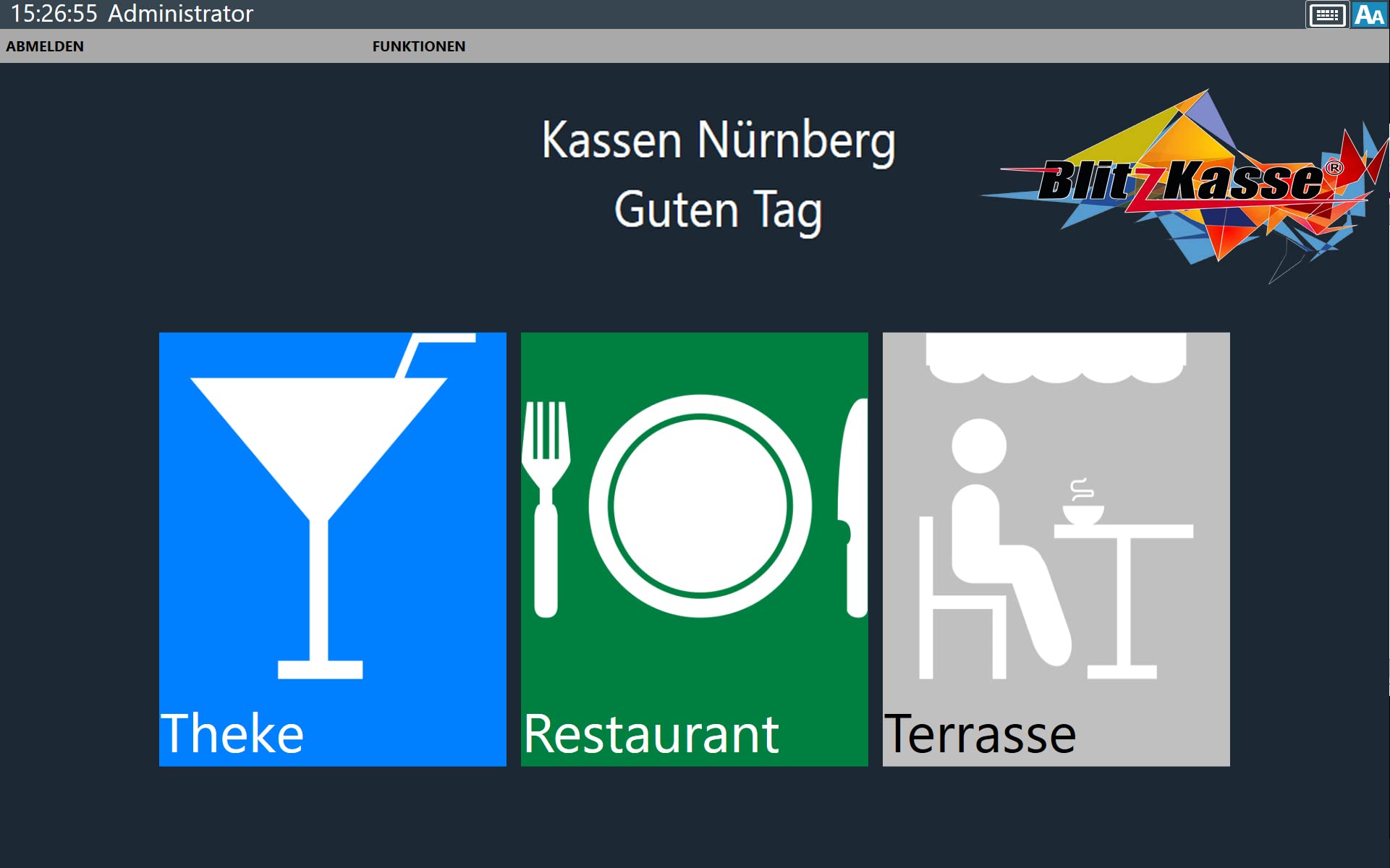 12" Kassensystem Gastronomie – kompakte Touchscreen POS Kasse für Restaurant, Gastatätte & Bar – mit Bondrucker & ohne Abo – KassenSichV-konform, TSE-konform - BlitzKasse GASTRO LITE
