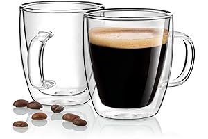 Double Wall Glass Espresso Cups 2.7 Oz Set of 2