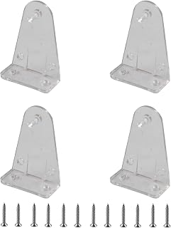 4Pcs Hold Down Bracket for 2" Blinds, Clear Plastic Bottom Rail Hold Clips with Installation Screws, Ideal for High Profile Blinds and Shades