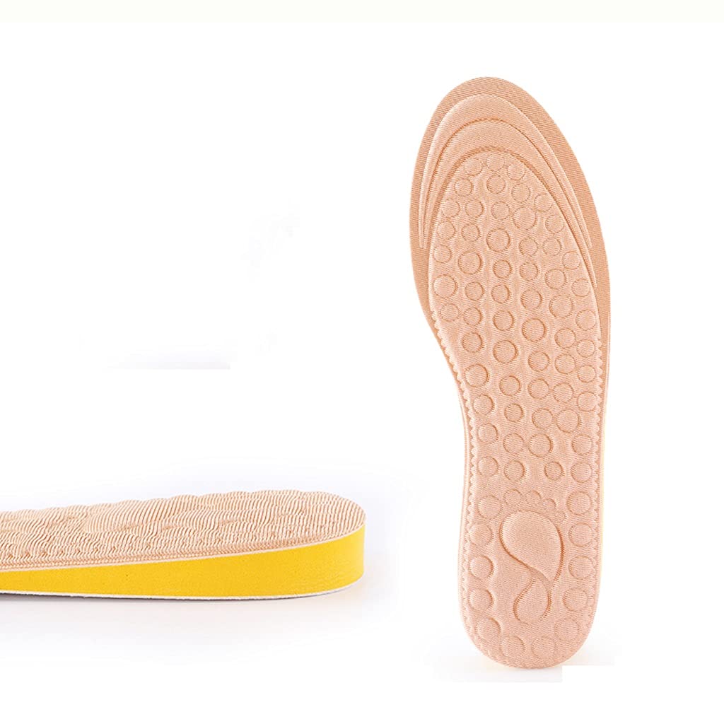 Mujeres Ligeras Altura Aumentada Plantillas Suave Transpirable Deporte Suela tacón Elevador Memoria Masaje de Espuma Masaje de Espuma Zapato(Beige 1.5cm,EU 37-38 (245MM))