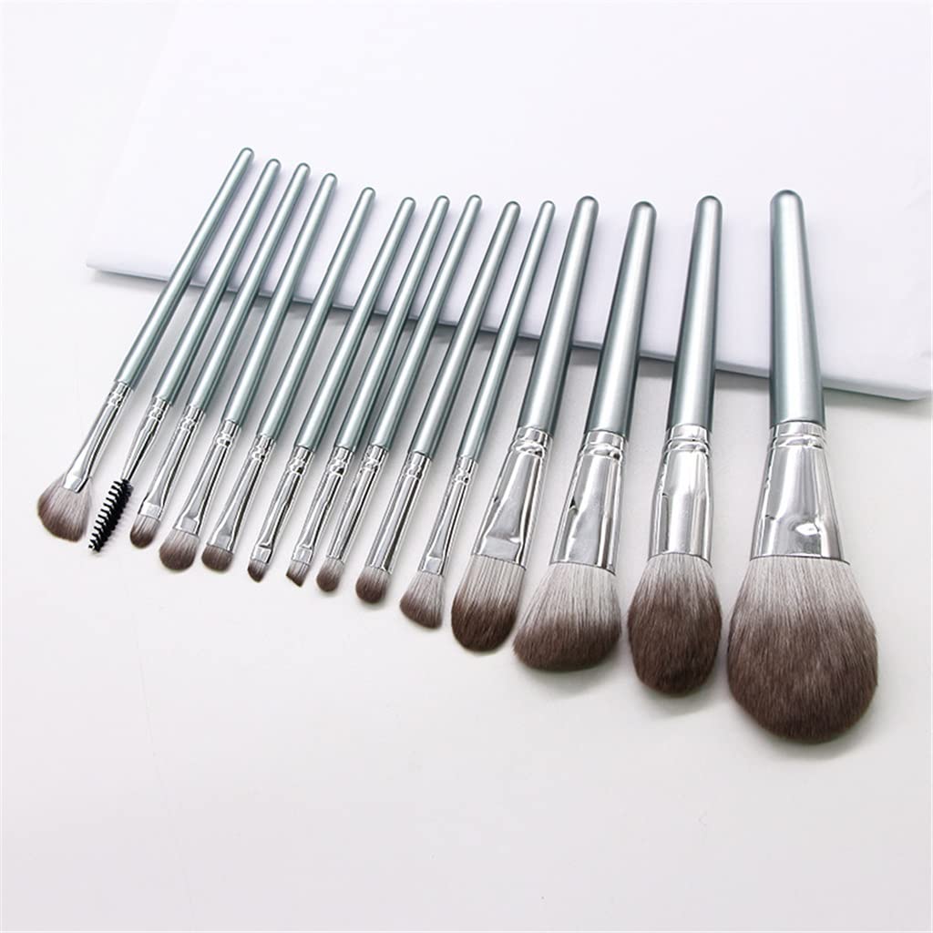 Juego de 14 Pinceles para Maquillaje de Ojos con Bolsa de cosméticos, extensión de Pinceles para Mezclar Sombras de Ojos, Set de Regalo de Belleza para Maquillaje