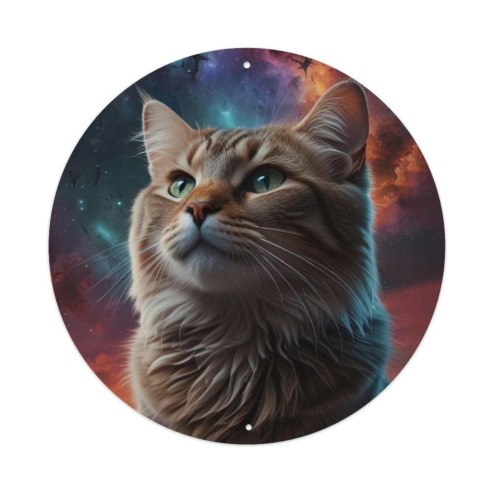 Animal Cat in The Clouds Metal Tin Sign