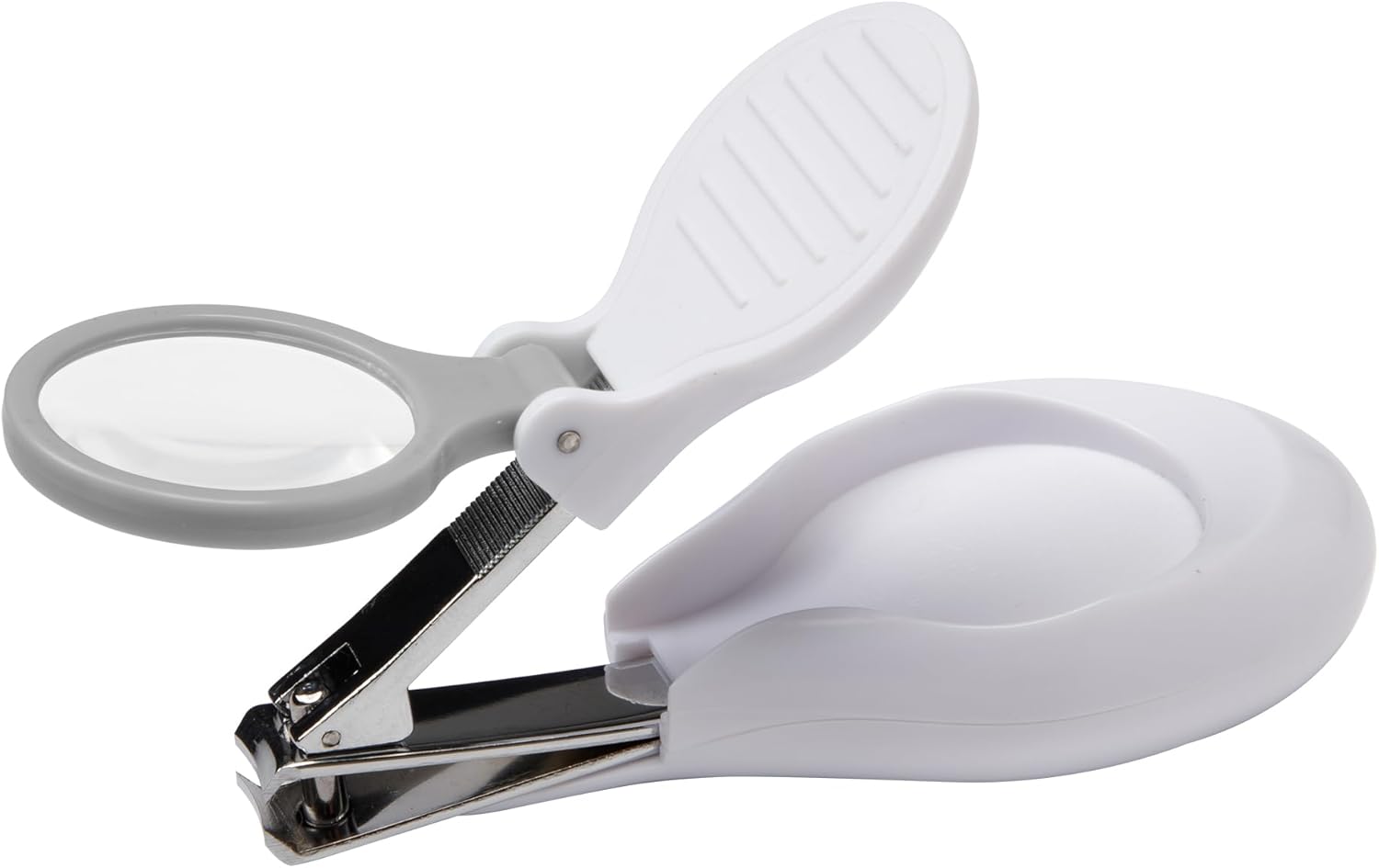 Safety 1st Clear View Baby Nail Clippers, Grey – 5X Magnifying Lens and Easy-Grip Handle, Compact for Diaper Bag Essentials - Image 2