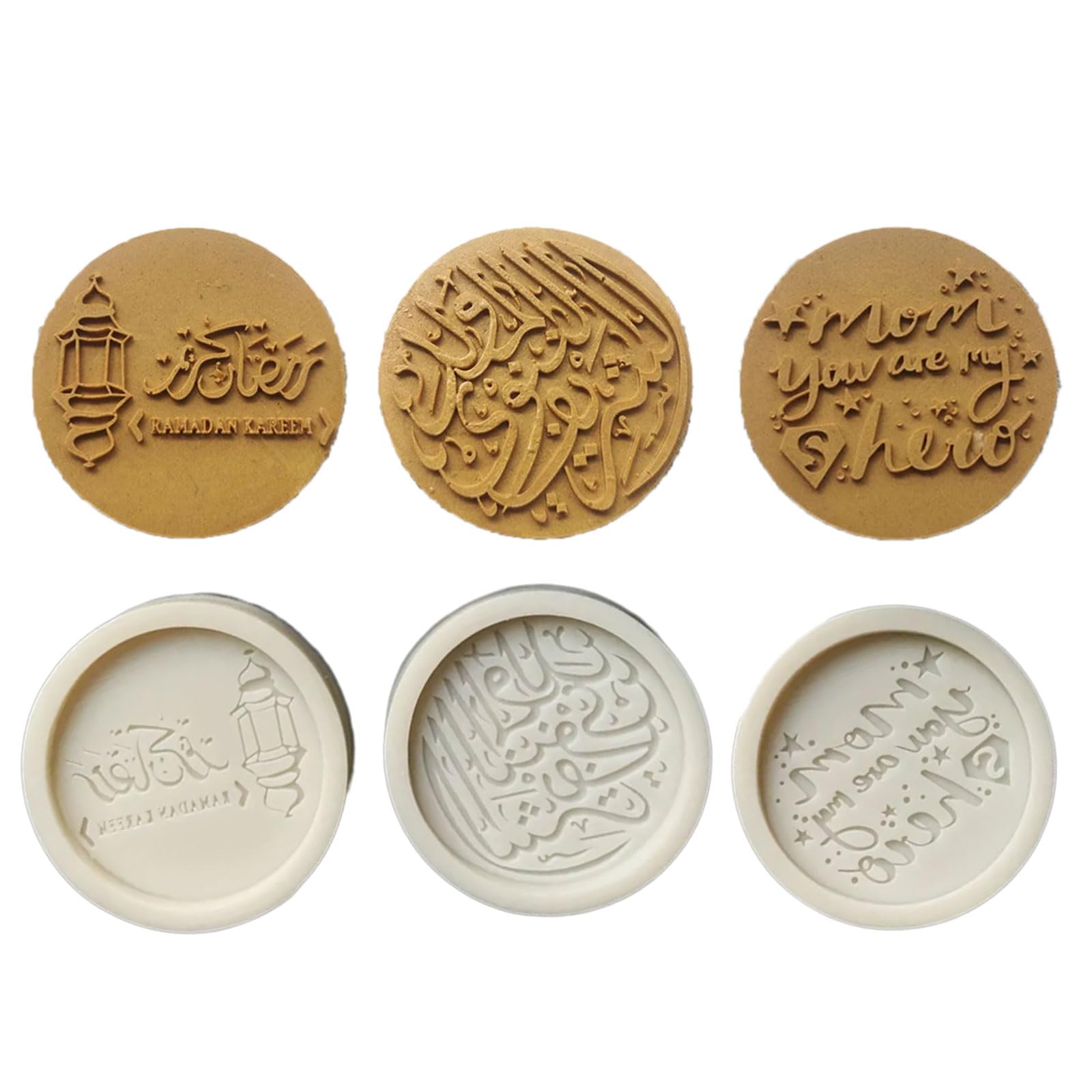 Jazuaiao Eid Mubaraks Silicone Molds Fondant Cake Decorating Tool Chocolate Cake Pastry Bakeware Arabic Font Cookie Eid Mubaraks Molds