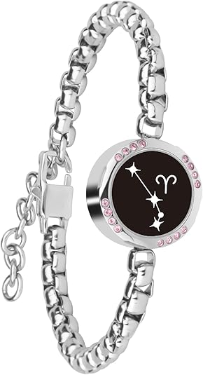 Single bracelet ,Long Distance Touch Bracelets Jewelry, Remote Smart Love Bracelet,Send SOS SMS Relationship Bracelets constellations for Couples Lovers Family Friends Valentine's Day Gifts Black / Silver