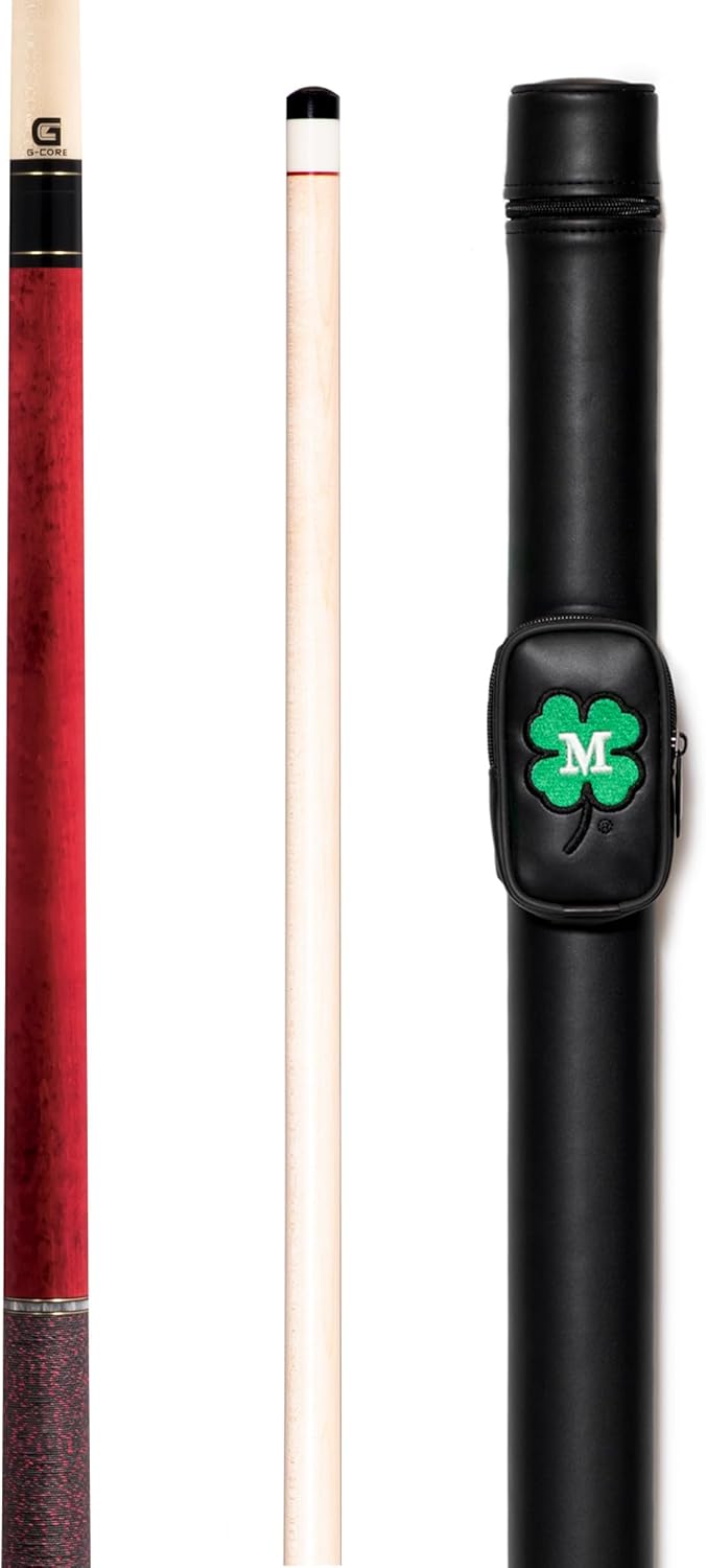 Disassembled McDermott G208 Pool Billiard Cue showing the shaft and butt sections