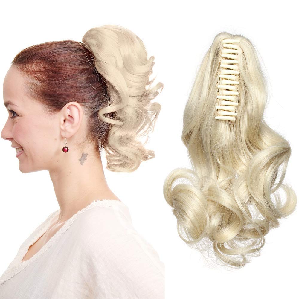 32"(81cm) SEGO Coleta Postiza Larga Pelo Sintético Se Ve Natural [Castaño Oscuro] Extensiones de Cabello Clip Cola Lisa Ponytail Extension (140g) — view 100