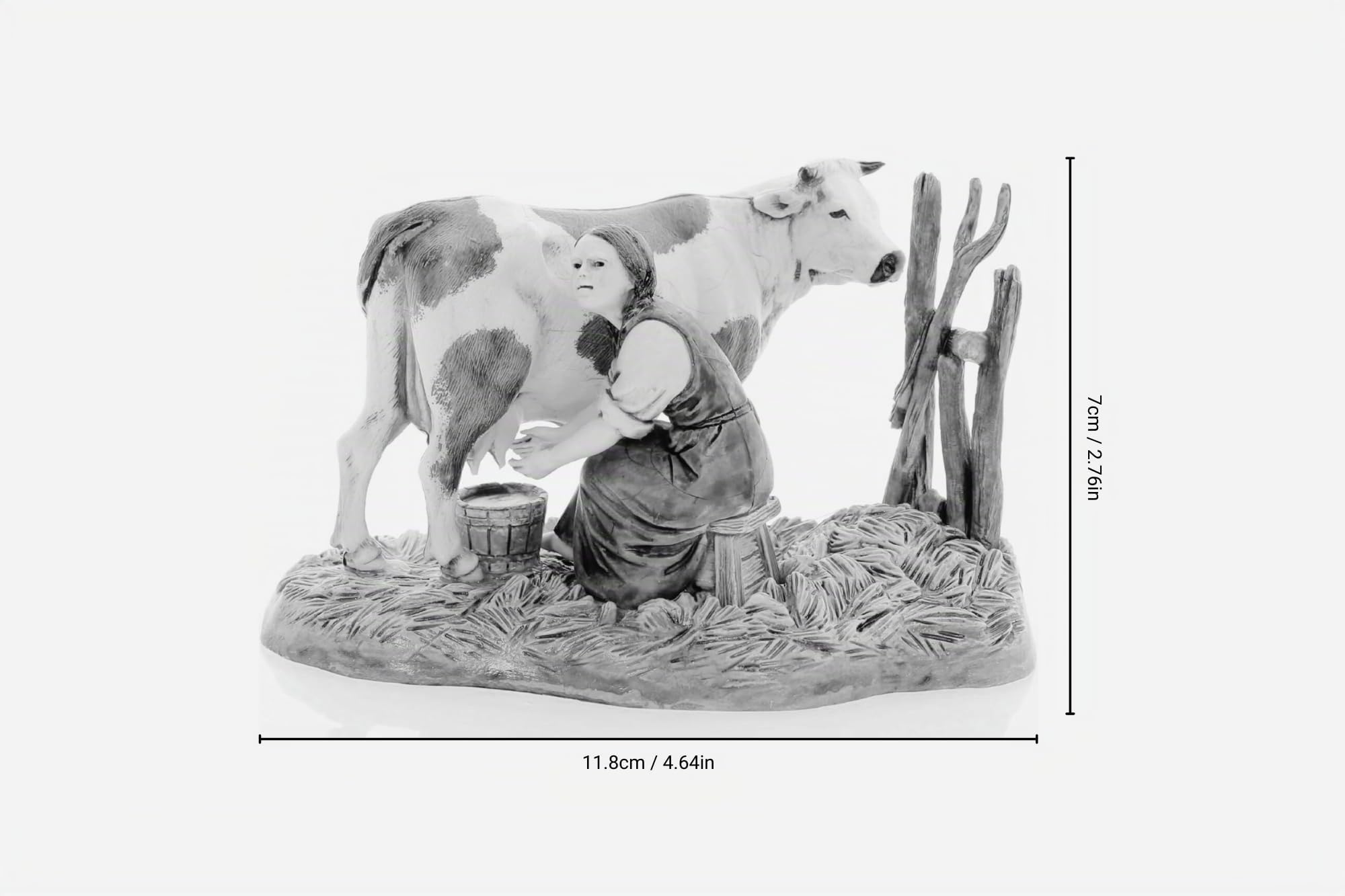 Moranduzzo Femme Qui Traie pour Crèche de 10 Cm Échelle 1:20 - Figurines de Crèche Indestructibles - Style 700', Peinture Finition à la Main, Produit Officiel, Fabriqué en Italie, Sculpteur M. Landi
