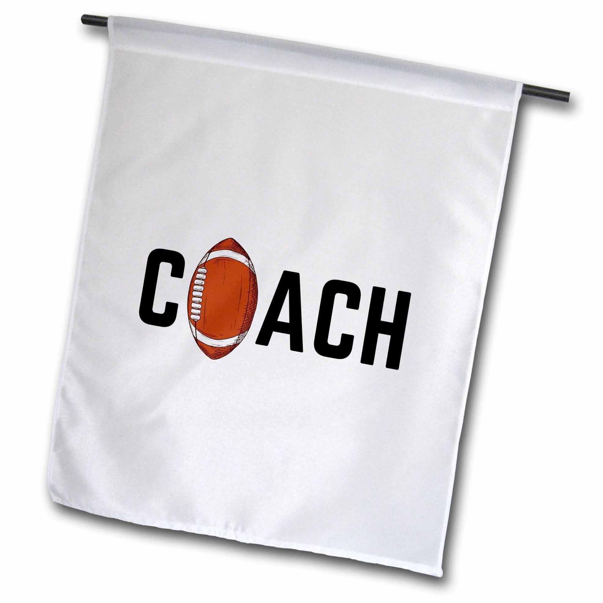 3dRose 18 x 27 inch Garden Flag - Football Coach Merch Rosette - American Football