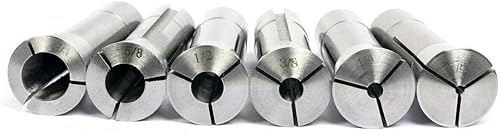 Miniatura 8 de 8MILELAKE Juego de 6 pinzas de precisión R8 de 18-34 pulgadas, kit de soporte para mandril de molino