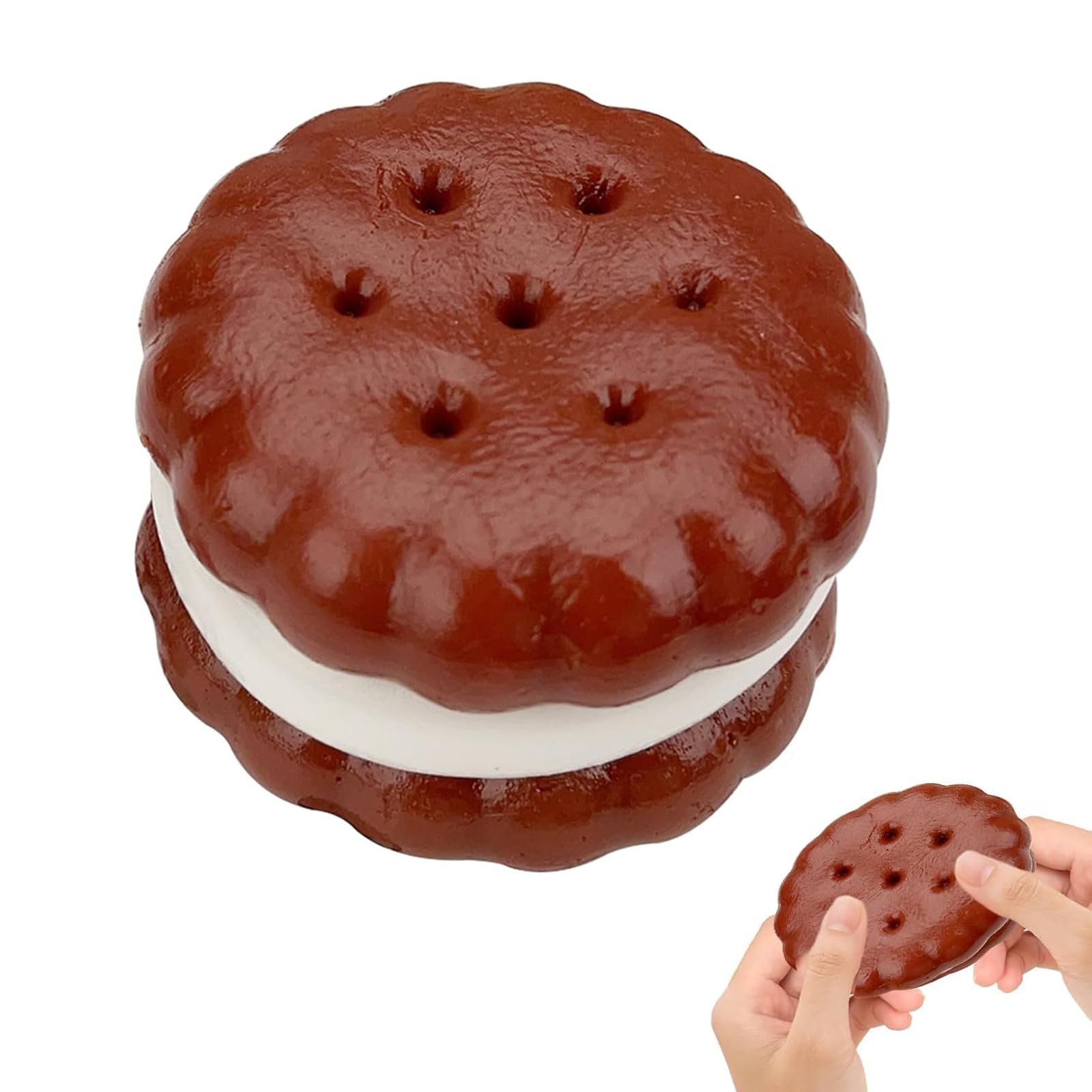 Thicker Squishy Toy, Super Soft Biscuit Fufu Squishy, Stress Relief Toys Adults & Kids, Kawaii Taba Squishies Stress Squishy Ball, Mochi Squishy Cookie Squeeze Toys for Party Favors Office Home