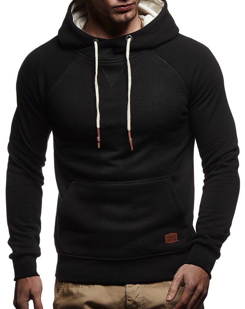 Leif Nelson Herren Pullover Hoodie Kapuzenpullover Longsleeve Basic Sweatshirt Sweater LN8153