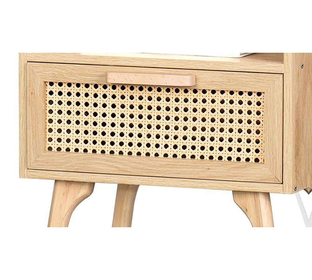Amazon.com: Lerliuo Rattan Nightstands Set of 2 with Charging