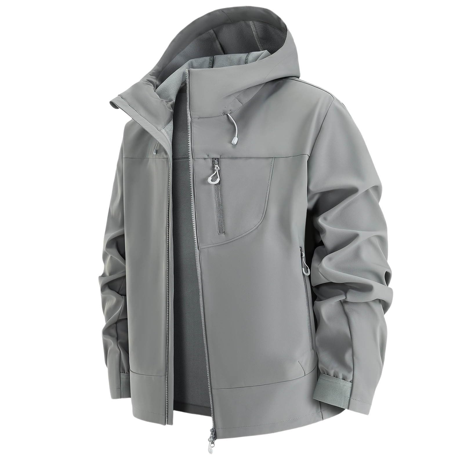 Allwetter-Softshell-Fleece-gefütterte Jacke, winddicht, wasserabweisend, Outdoor, Wandern, warmer Wintermantel