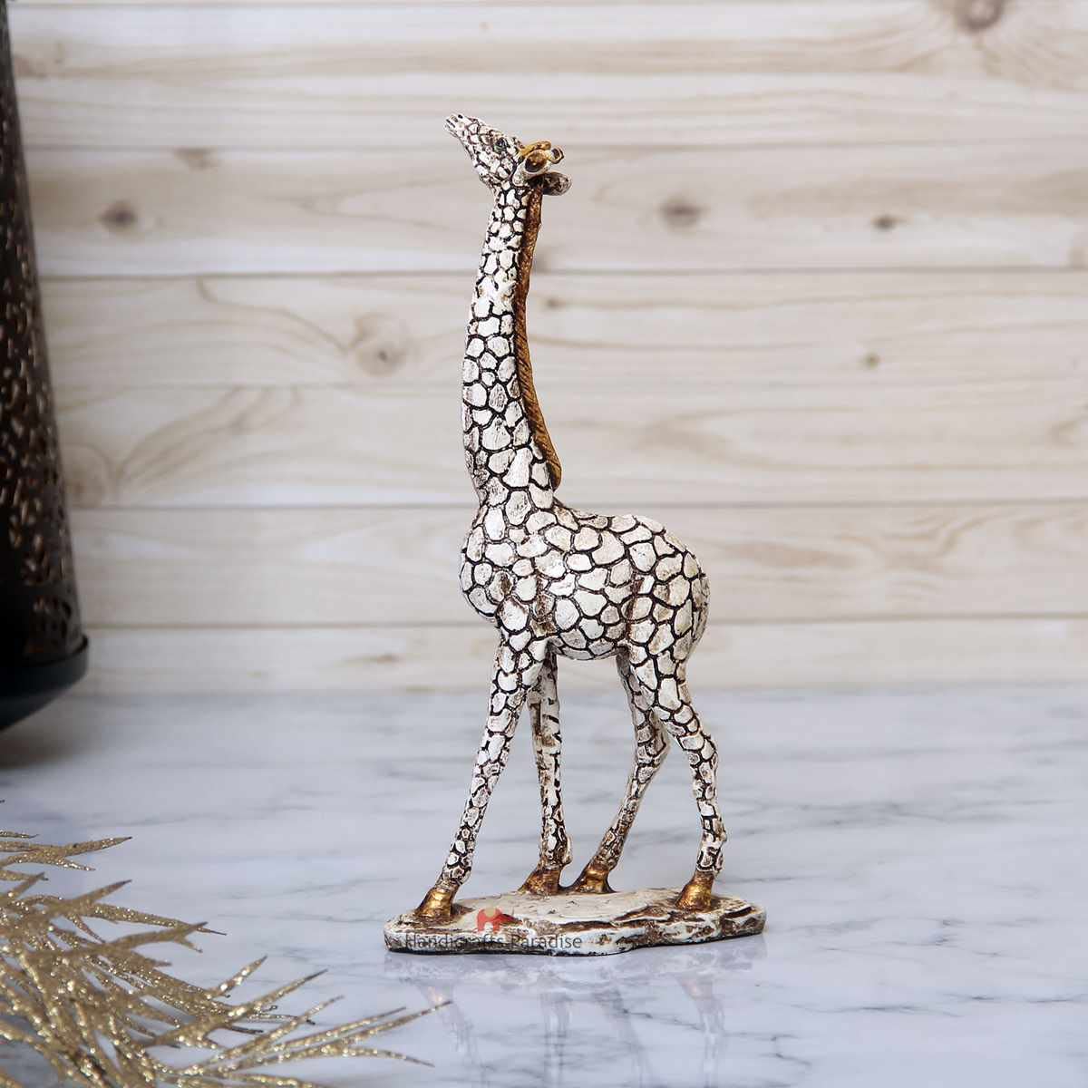 Handicrafts Paradise Standing Girraffe with Long Neck Showpiece for Home and Office Décor 4.5 x 3 x 9.75 inch