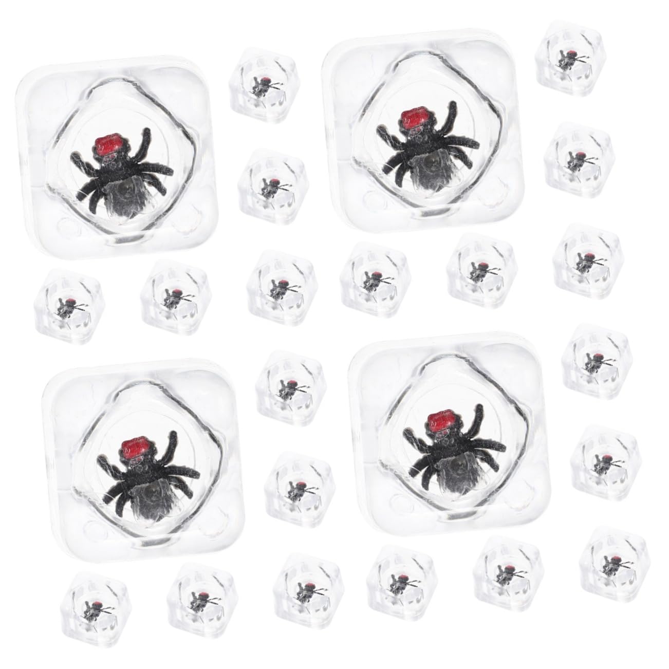 Vaguelly24 Pcs Tricky Ice Cube Ice Cube Fly Crawling Toy Interesting Ice Cubes Realistic Toy Small Ice Cube Toy Portable Prank Toys Ice Cube Toys Worm Toy Simulated Ice Cubes Plastic