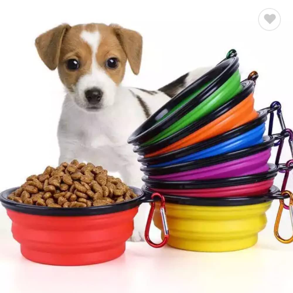 Folding Dog Bowl, Portable Pet Drinker, Travel Feeder, Dog Dish, Pet Bowls, Lightweight, Easy to Clean