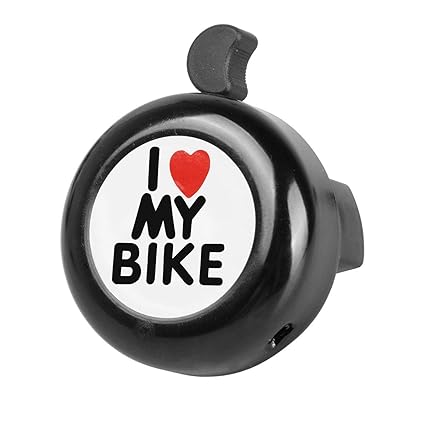 THE MORNING PLAY BEESCLOVER Mini Bicycle Bell I Love My Bike Printed Clear Sound Awake Bike Horn Bicycle Accessories Black One Size