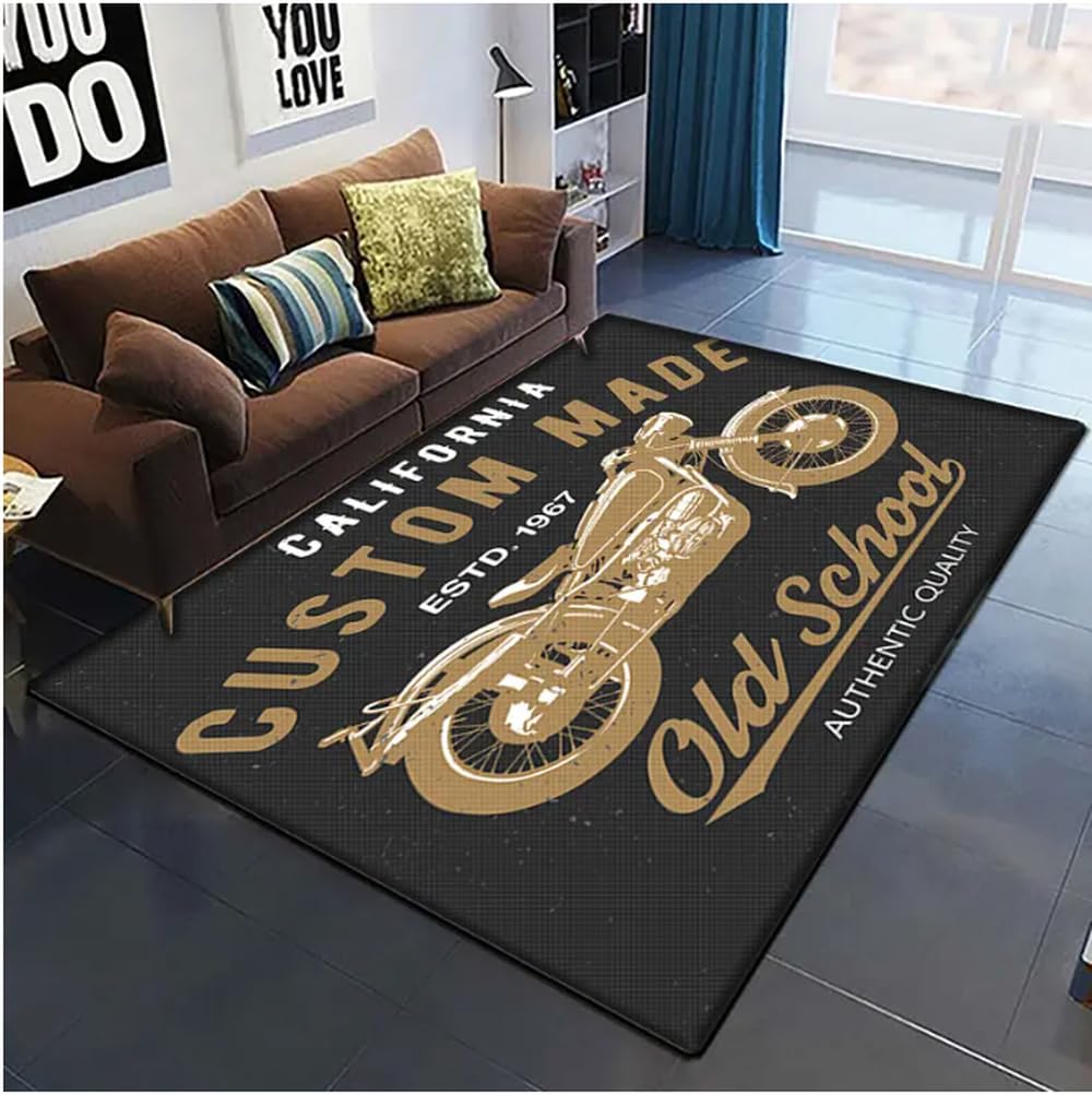 Tapis de moto rétro antidérapant 60x90cm pour éviter les glissades