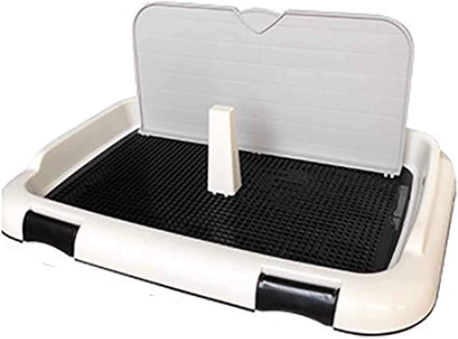 Inodoro Inodoro para Cachorros, Inodoro para Perros de Interior al Aire Libre Orinal Bandeja de Plástico Antisalpicaduras Bandeja de Entrenamiento para Cachorros Y Mascotas Con Pared de Simulación