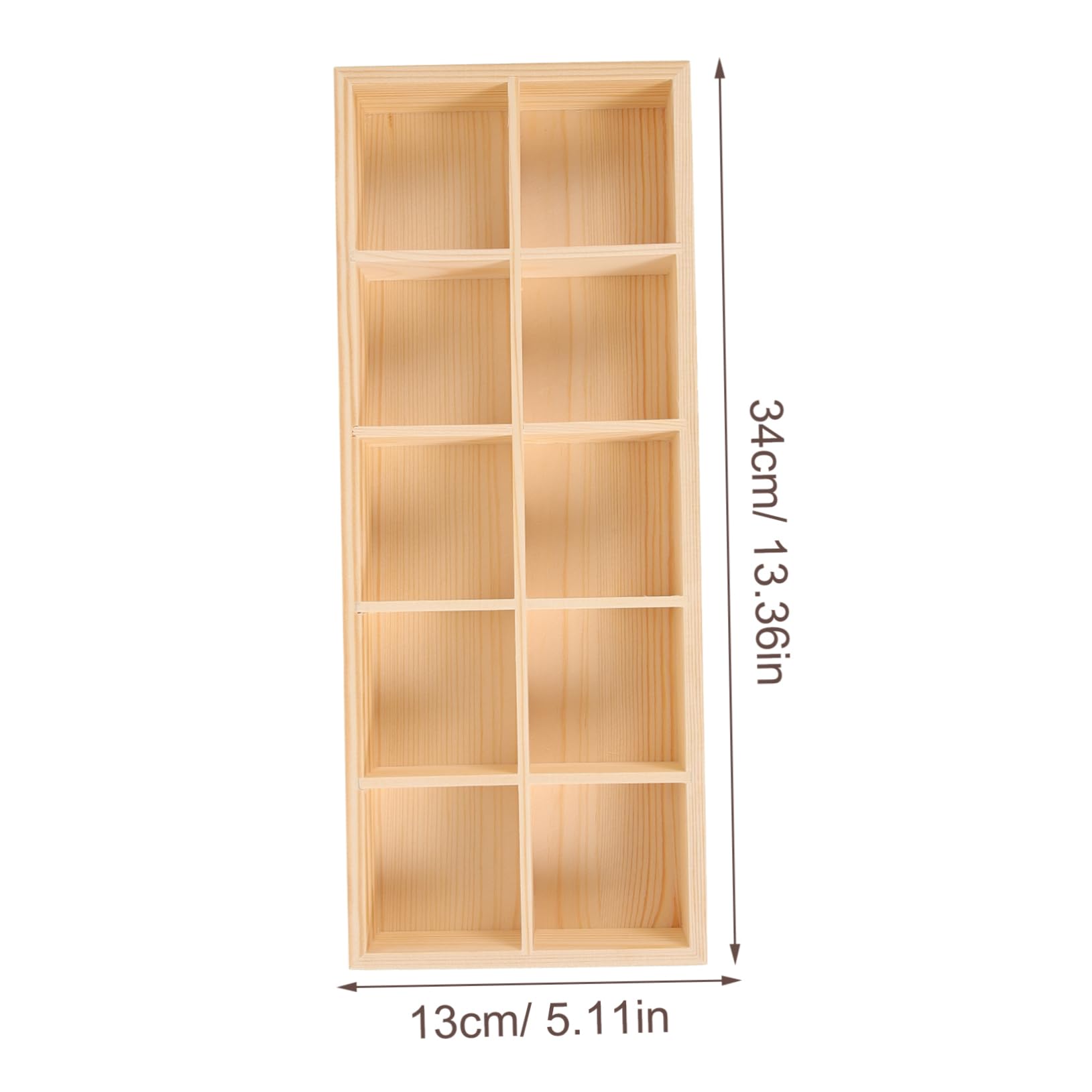 GLEAVI Wooden Tea Bag Storage Box 10 Compartment Drawer Organizer for Tea Sugar and Instant Products