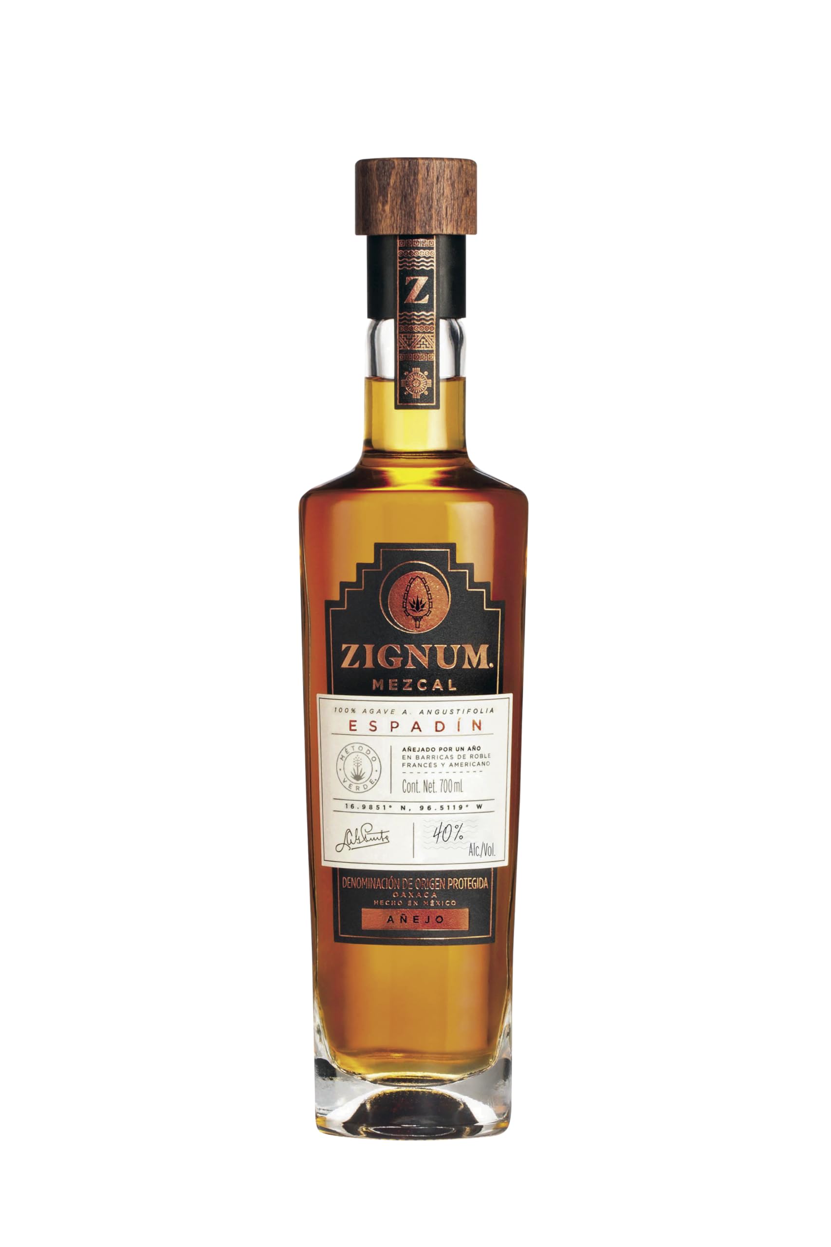Mezcal Añejo Zignum 100% Agave Espadín 40° 70CL